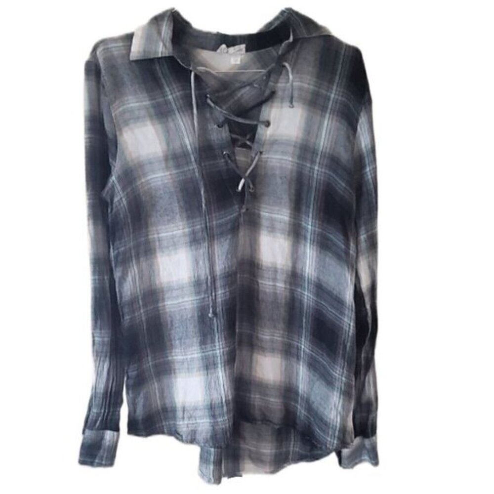 Sky & Sparrow Women's Pullover Lightweight Flannel Shirt